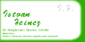 istvan heincz business card
