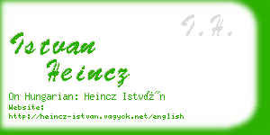 istvan heincz business card